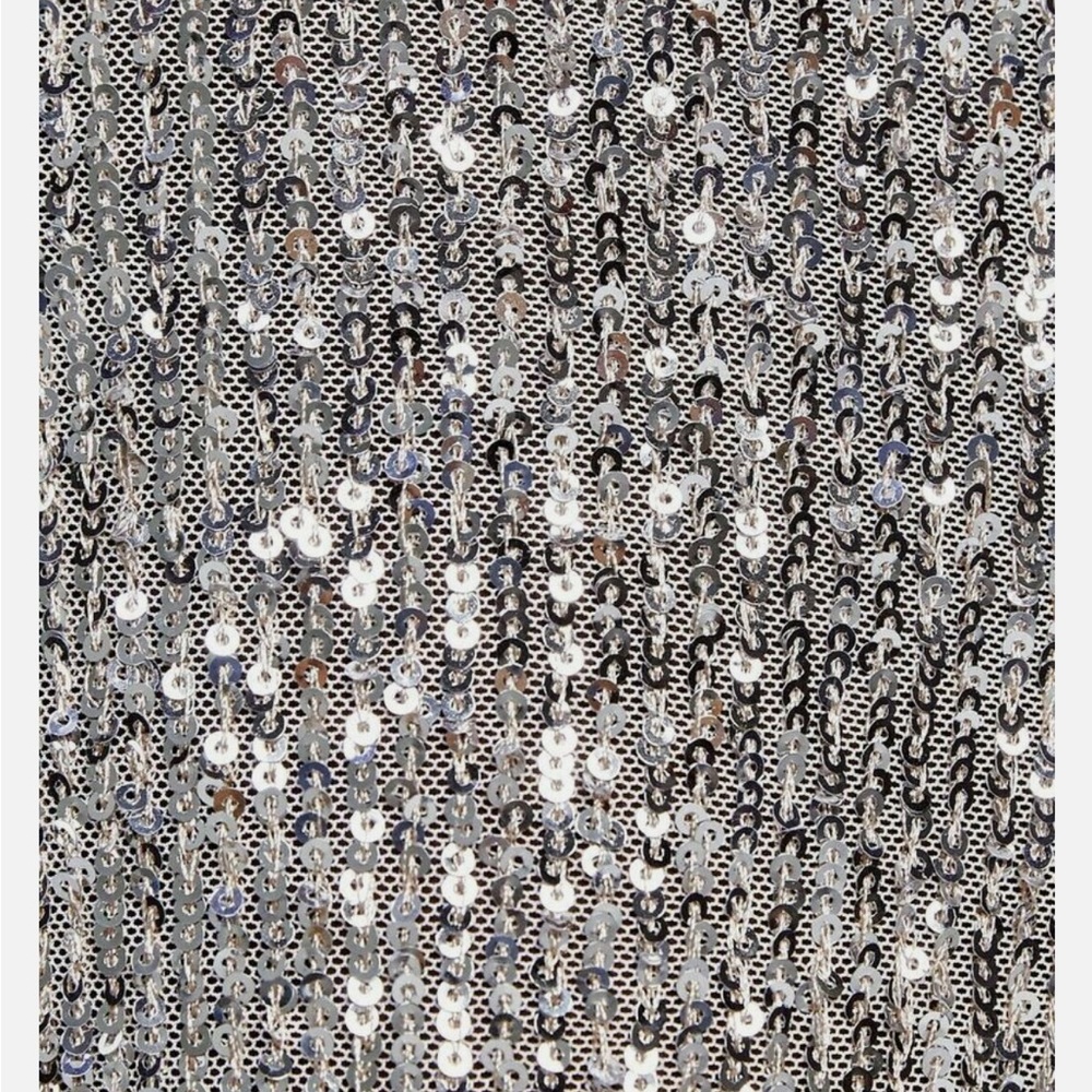 ZARA silver sequin flare pants size small - Picture 4 of 10